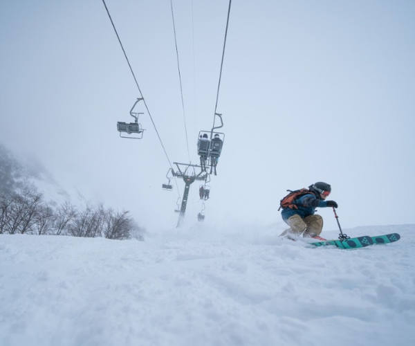 Resort skiing in the Andes